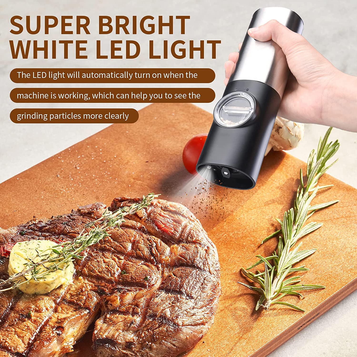 Electric Salt and Pepper Grinder - Thumbnail 4