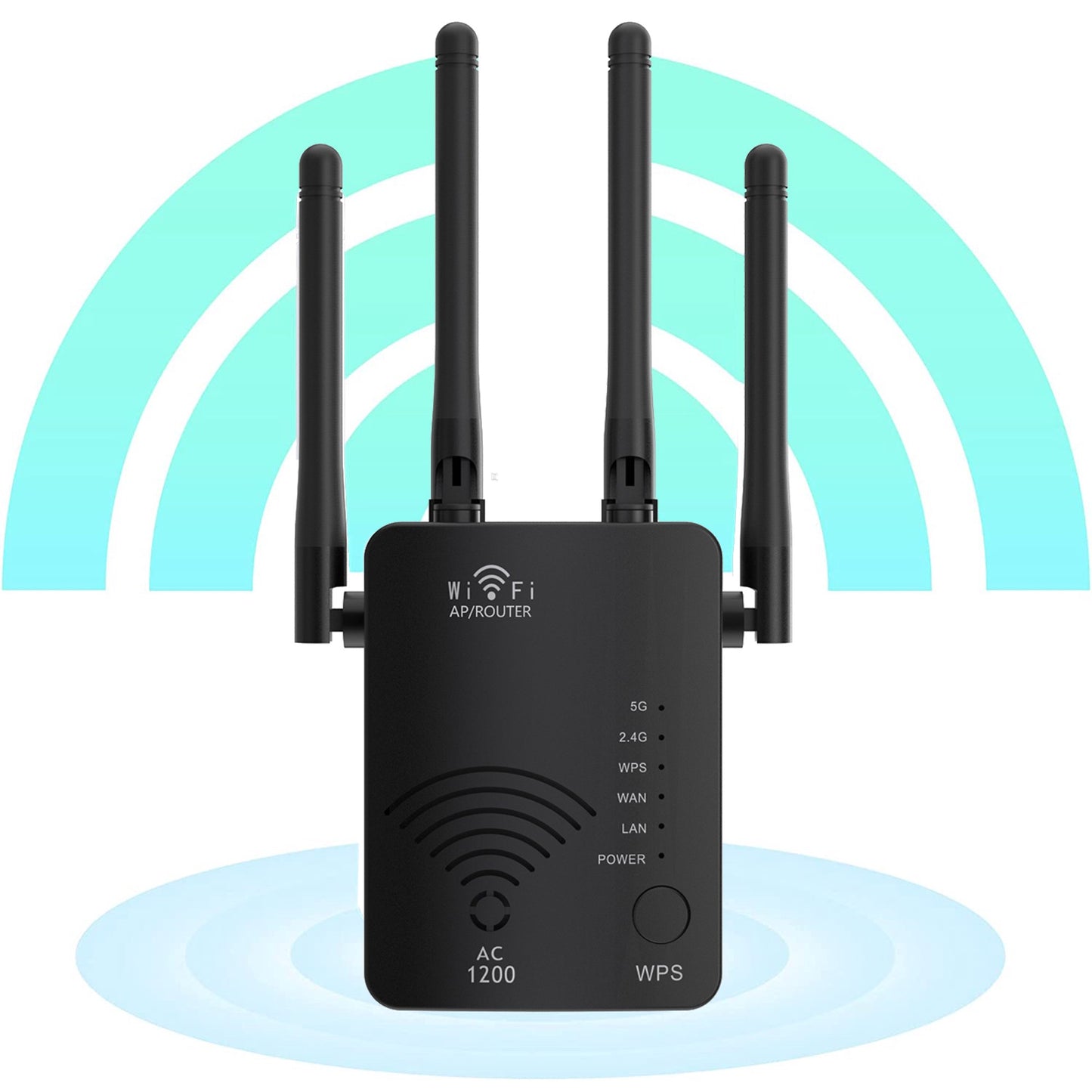 WiFi Range Extender, 1200Mbps WiFi Signal Booster for Home 5000 Sq.ft and 35 Devices, Dual Band 2.4G/5G Outdoor Signal Amplifier with Ethernet Port